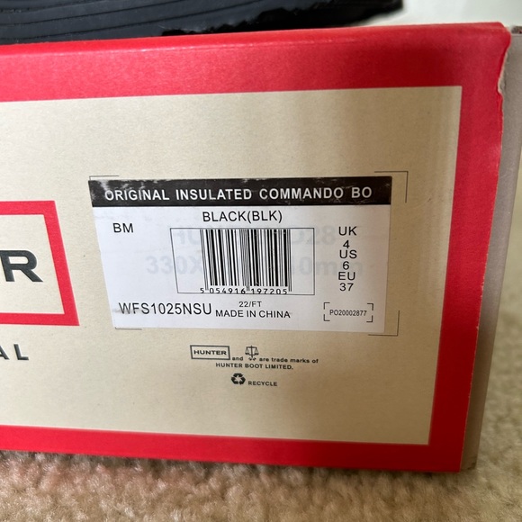 HUNTER Insulated commando boots size 6 - Picture 3 of 7